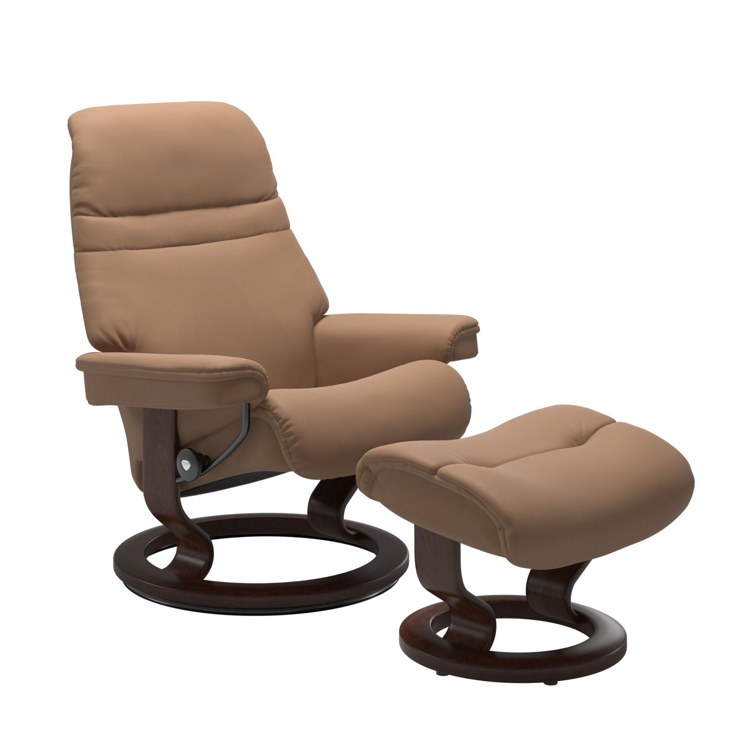 Sunrise Medium Recliner Chair & Stool Classic Base by Stressless