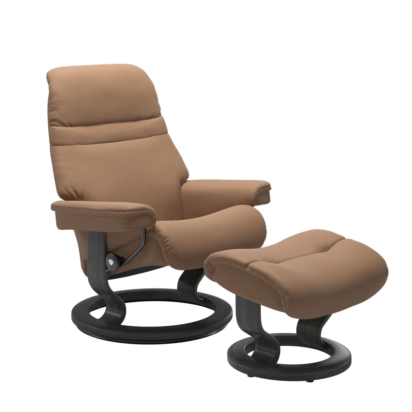 Sunrise Medium Recliner Chair & Stool Classic Base by Stressless
