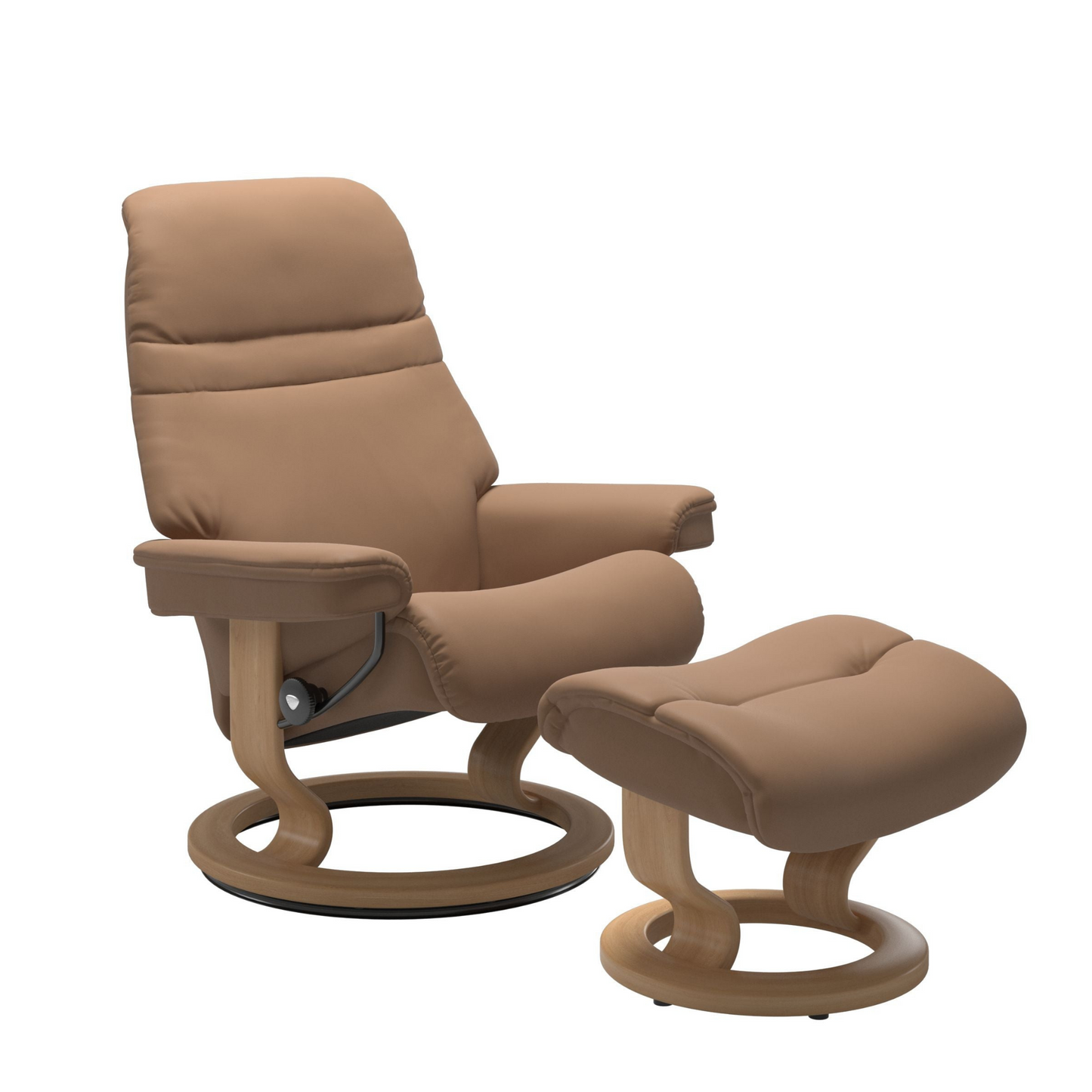 Sunrise Large Recliner Chair & Stool Classic Base by Stressless