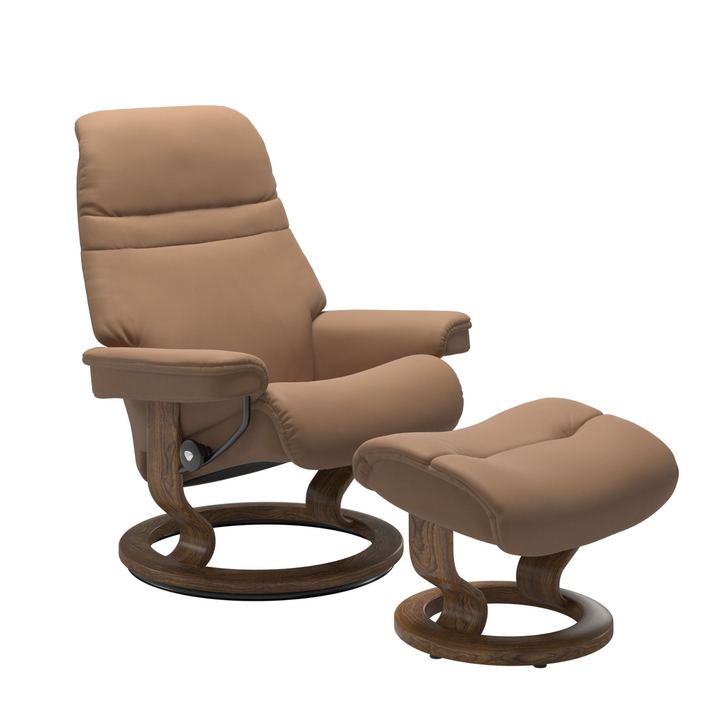 Sunrise Large Recliner Chair & Stool Classic Base by Stressless