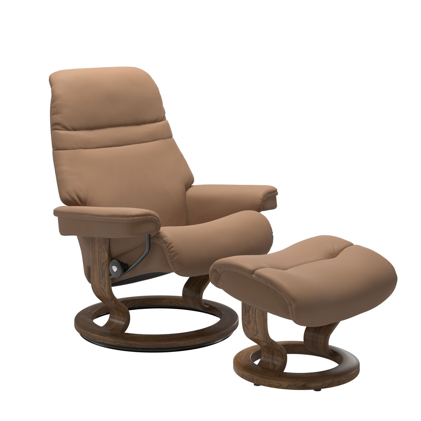 Sunrise Medium Recliner Chair & Stool Classic Base by Stressless