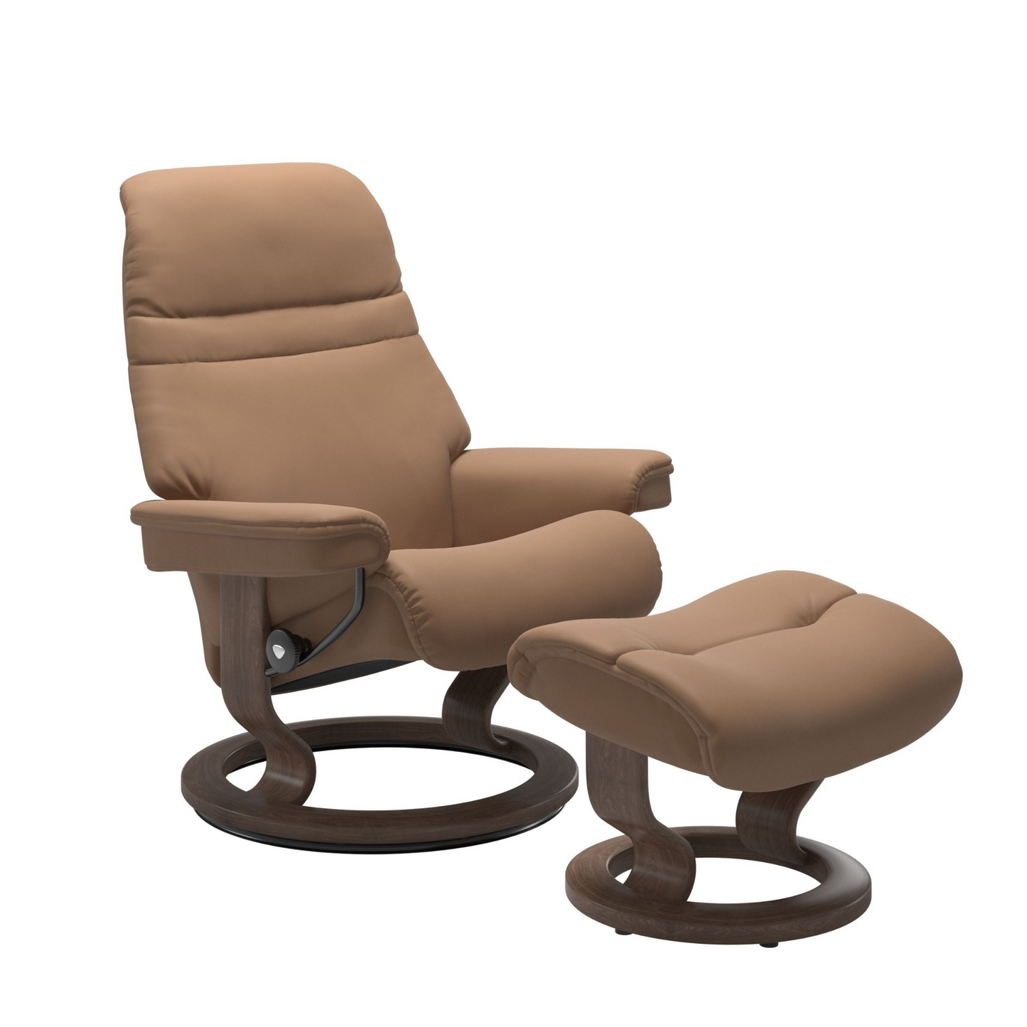 Sunrise Large Recliner Chair & Stool Classic Base by Stressless
