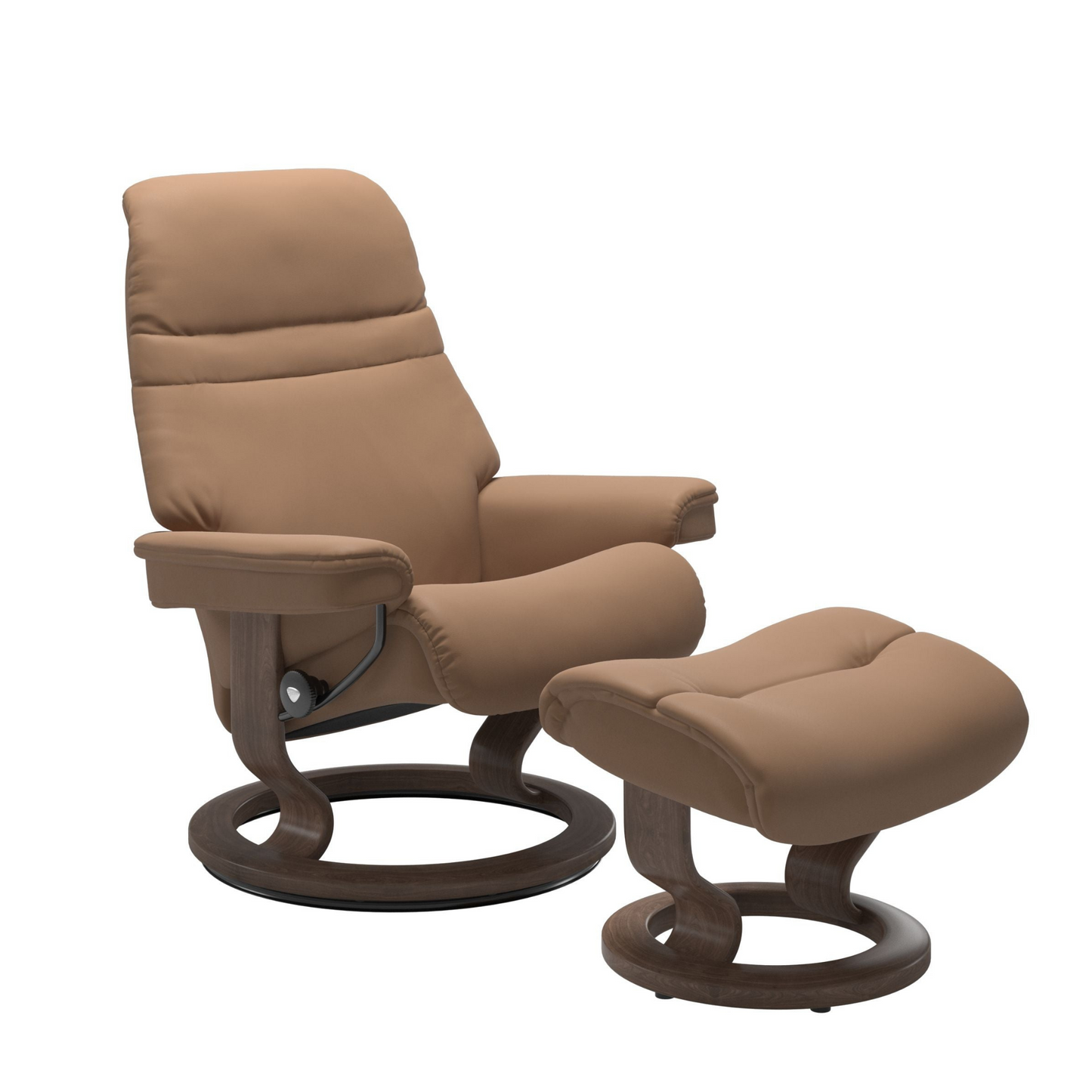 Sunrise Medium Recliner Chair & Stool Classic Base by Stressless