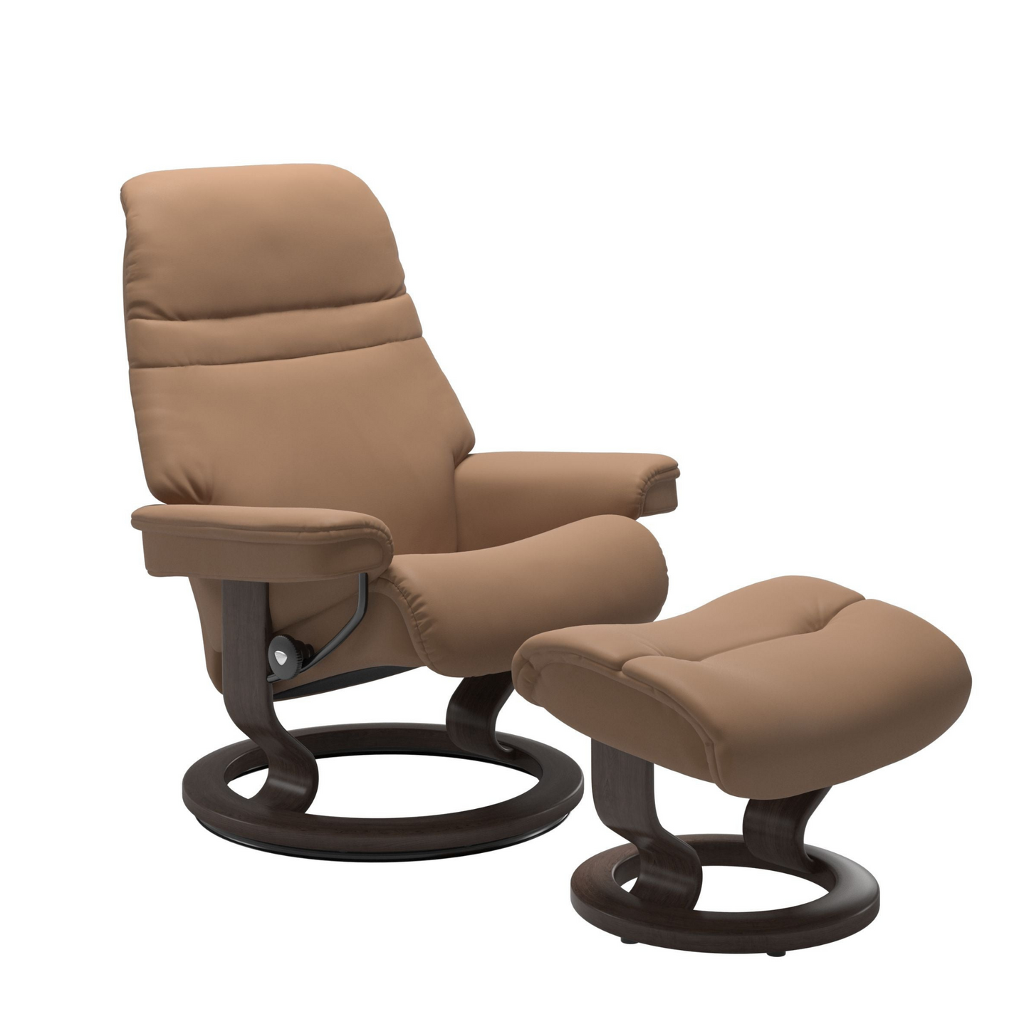 Sunrise Medium Recliner Chair & Stool Classic Base by Stressless