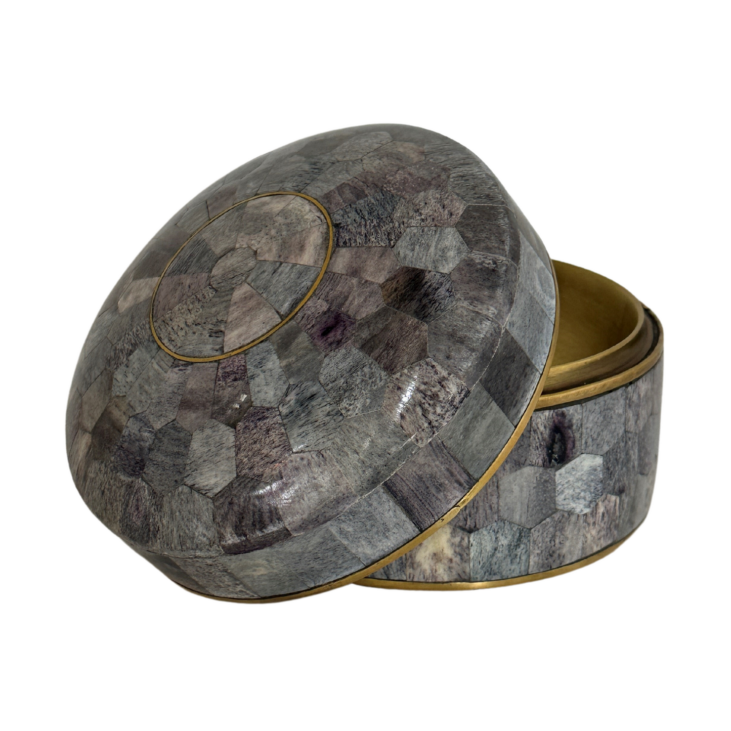 Large Bone Inlay Box with Lid