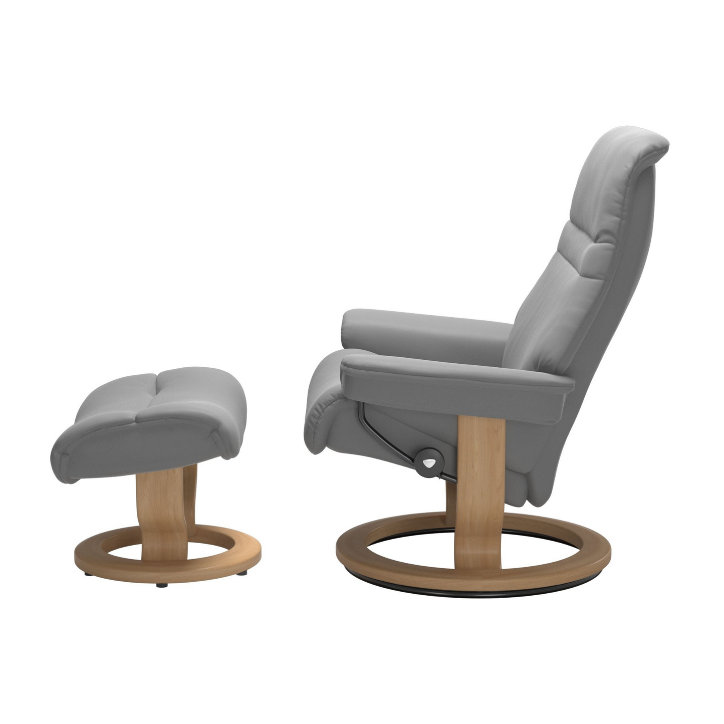 Sunrise Medium Recliner Chair & Stool Classic Base by Stressless
