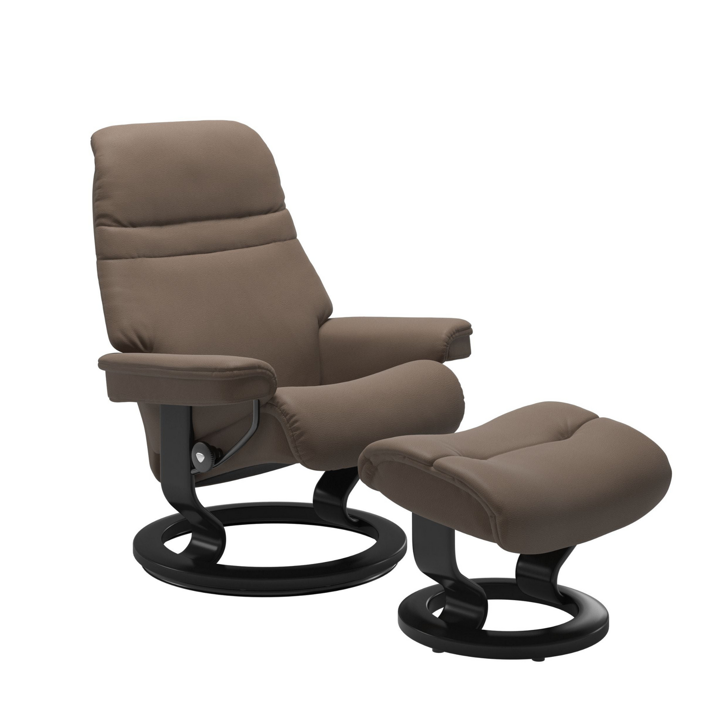 Sunrise Large Recliner Chair & Stool Classic Base by Stressless