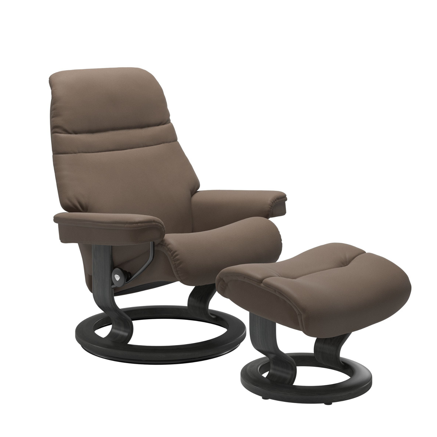 Sunrise Large Recliner Chair & Stool Classic Base by Stressless
