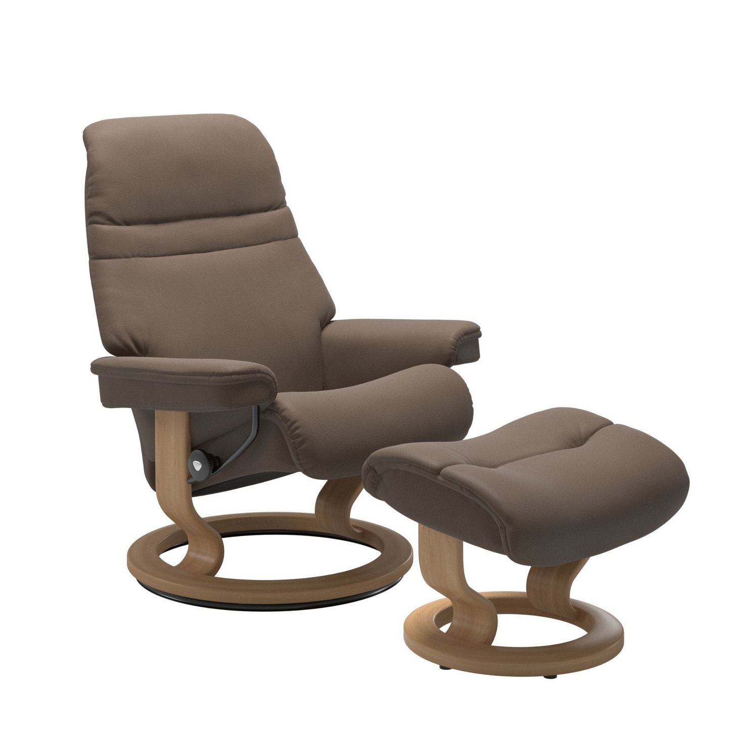 Sunrise Large Recliner Chair & Stool Classic Base by Stressless