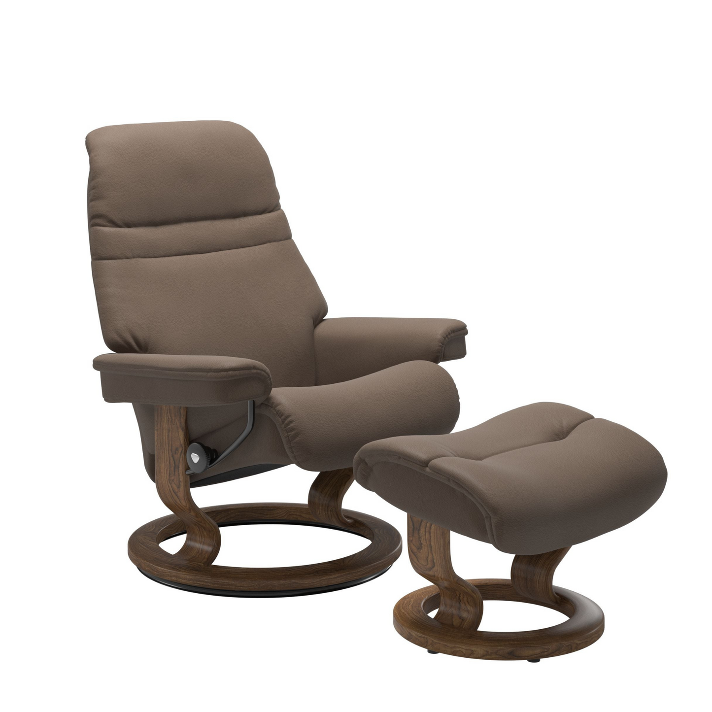 Sunrise Large Recliner Chair & Stool Classic Base by Stressless