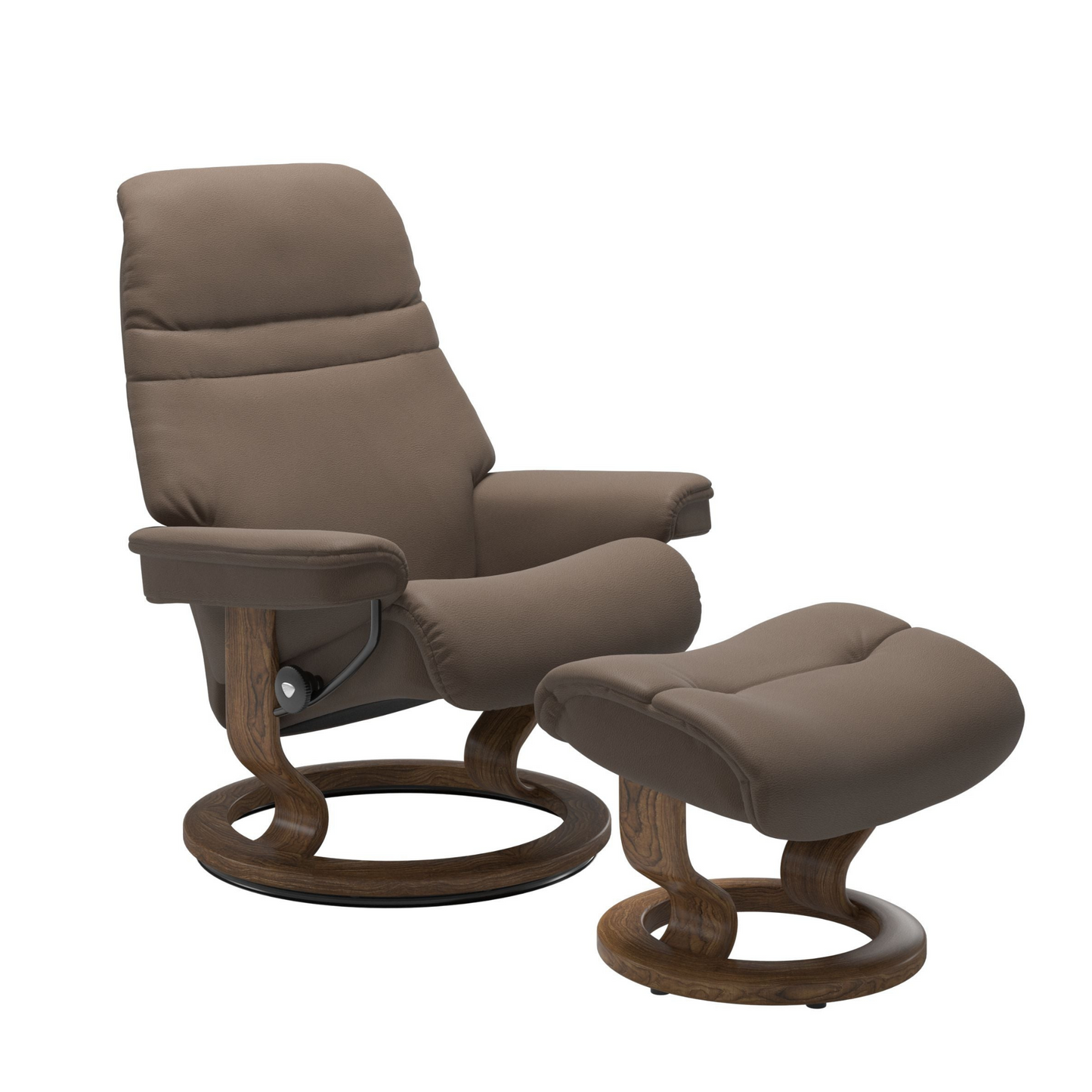 Sunrise Medium Recliner Chair & Stool Classic Base by Stressless