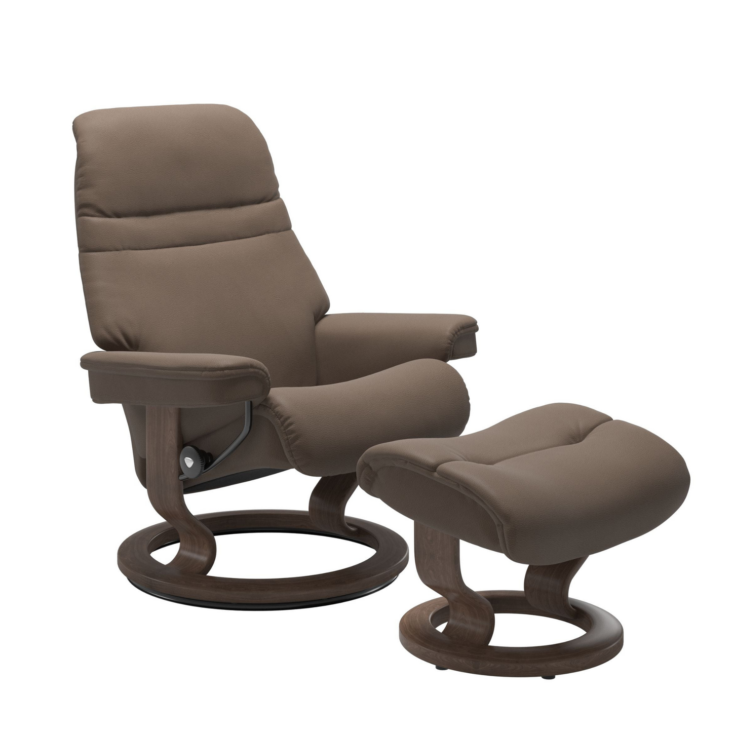 Sunrise Medium Recliner Chair & Stool Classic Base by Stressless