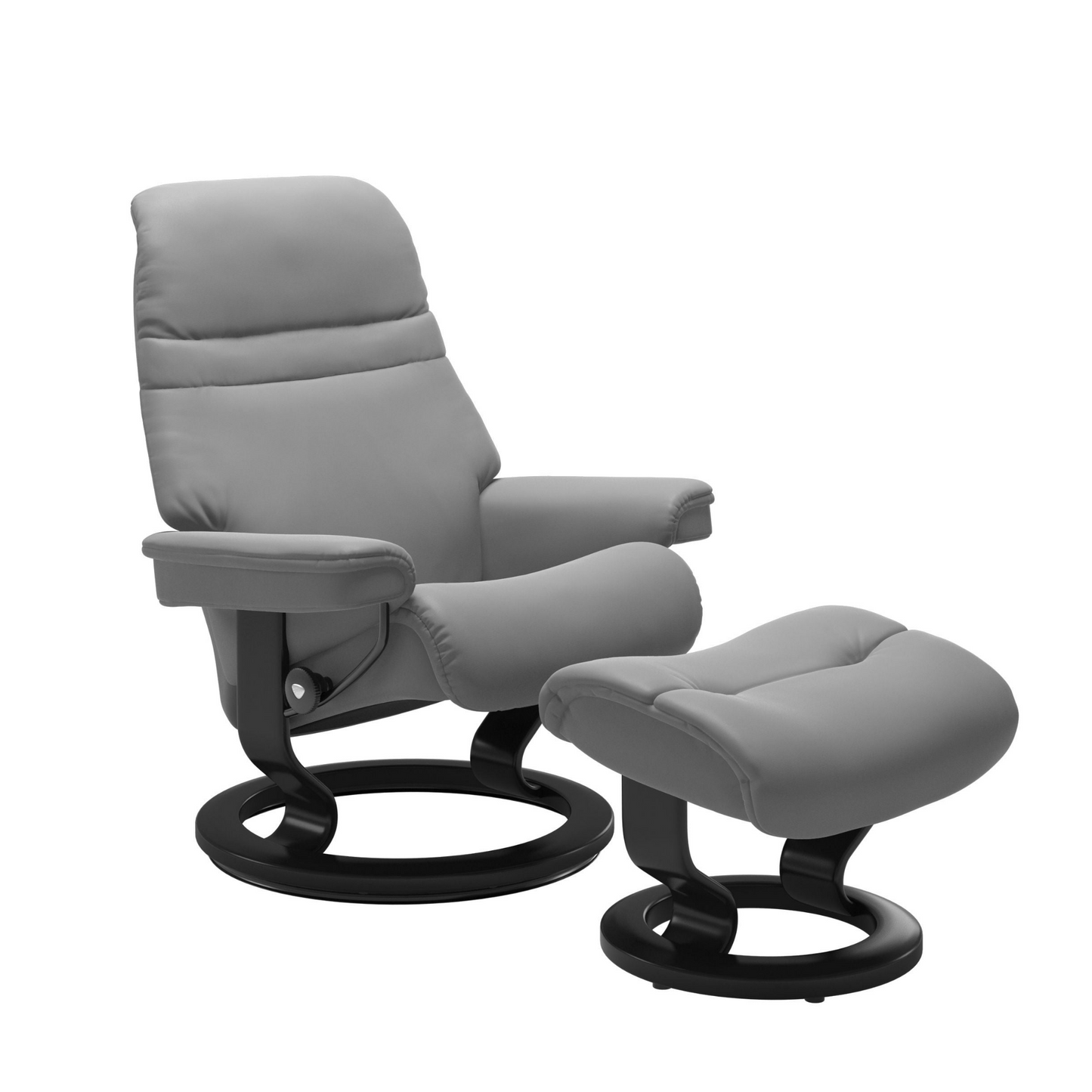 Sunrise Medium Recliner Chair & Stool Classic Base by Stressless