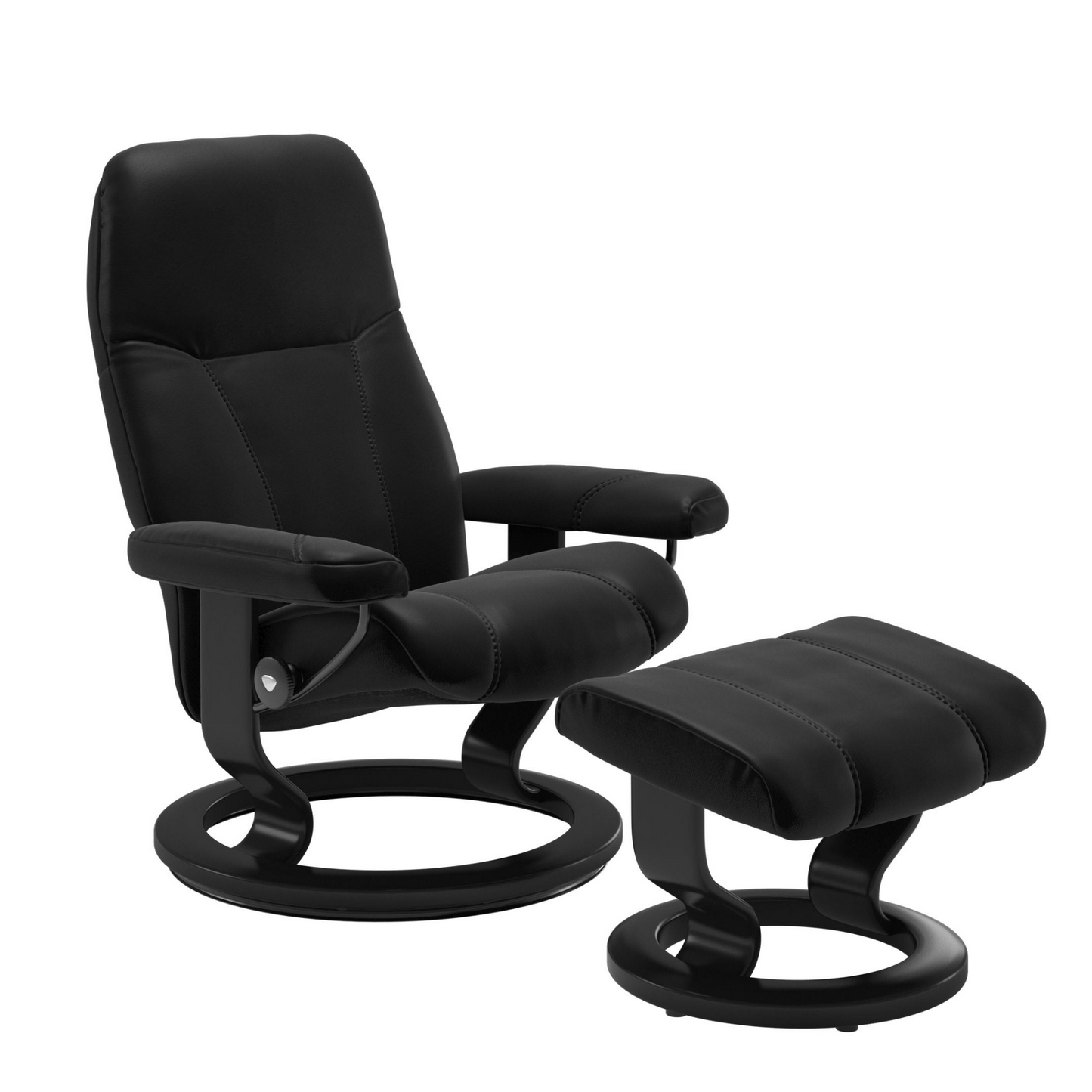 Consul Large Recliner Chair & Stool Classic Base by Stressless