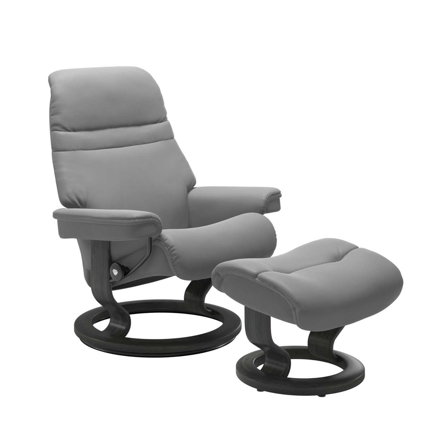 Sunrise Medium Recliner Chair & Stool Classic Base by Stressless