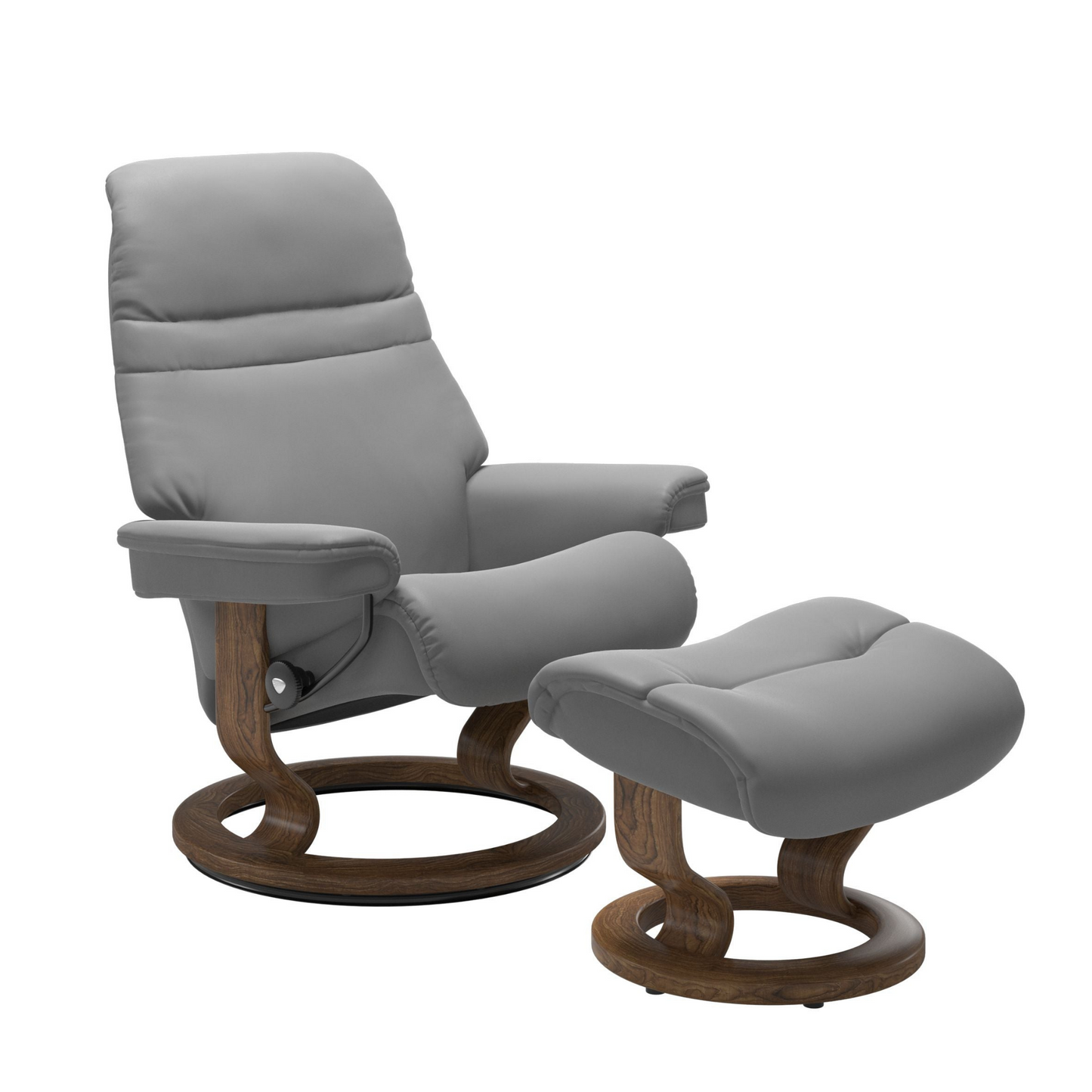 Sunrise Medium Recliner Chair & Stool Classic Base by Stressless