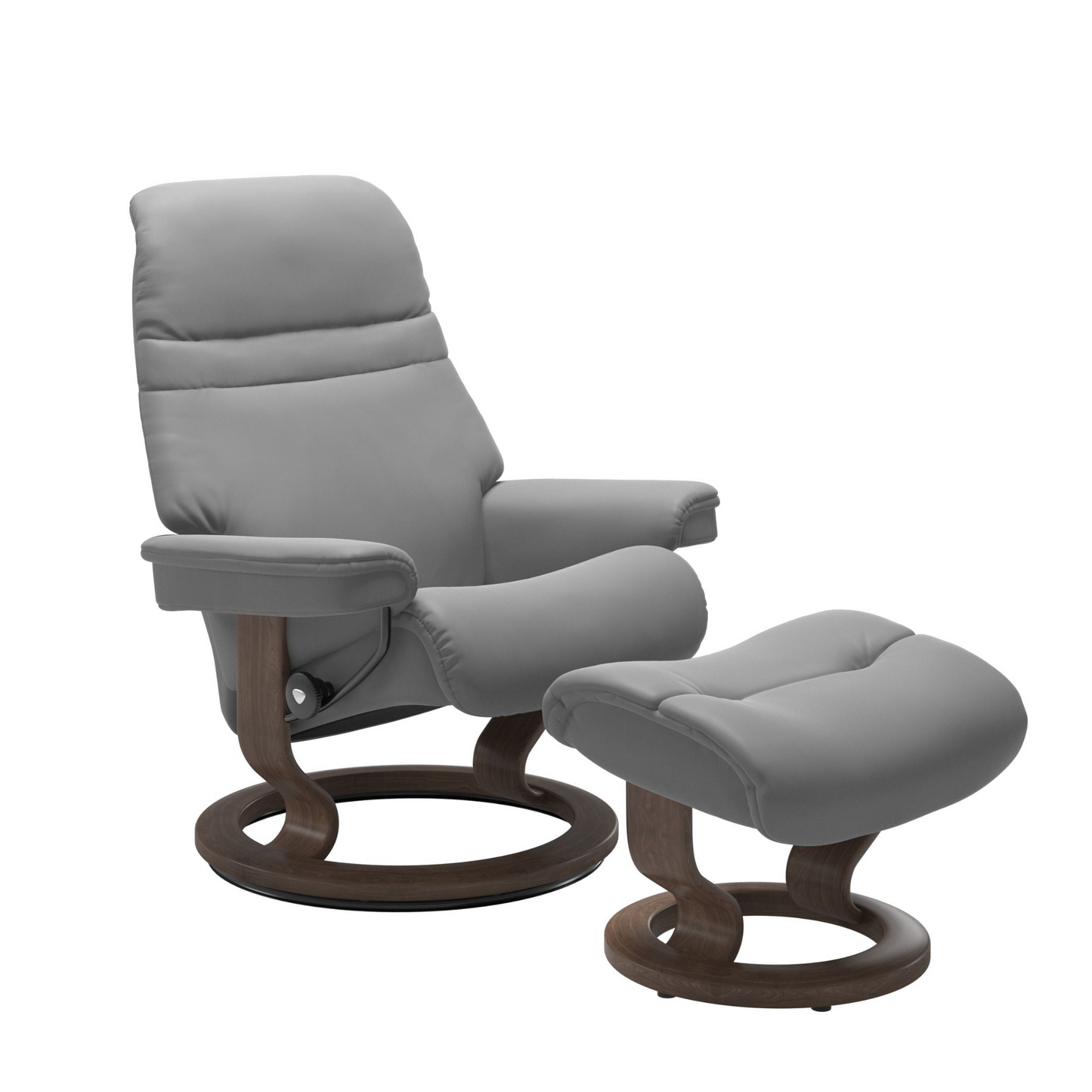 Sunrise Medium Recliner Chair & Stool Classic Base by Stressless