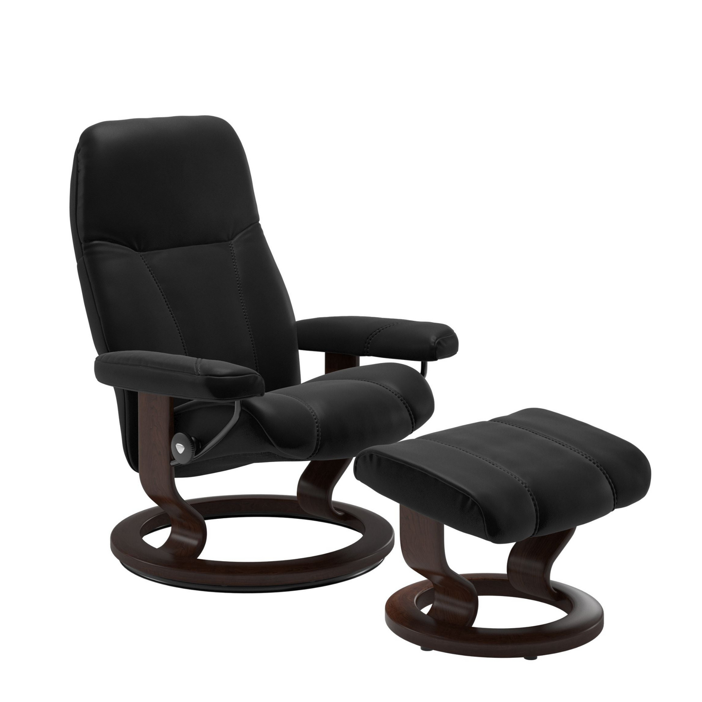 Consul Large Recliner Chair & Stool Classic Base by Stressless