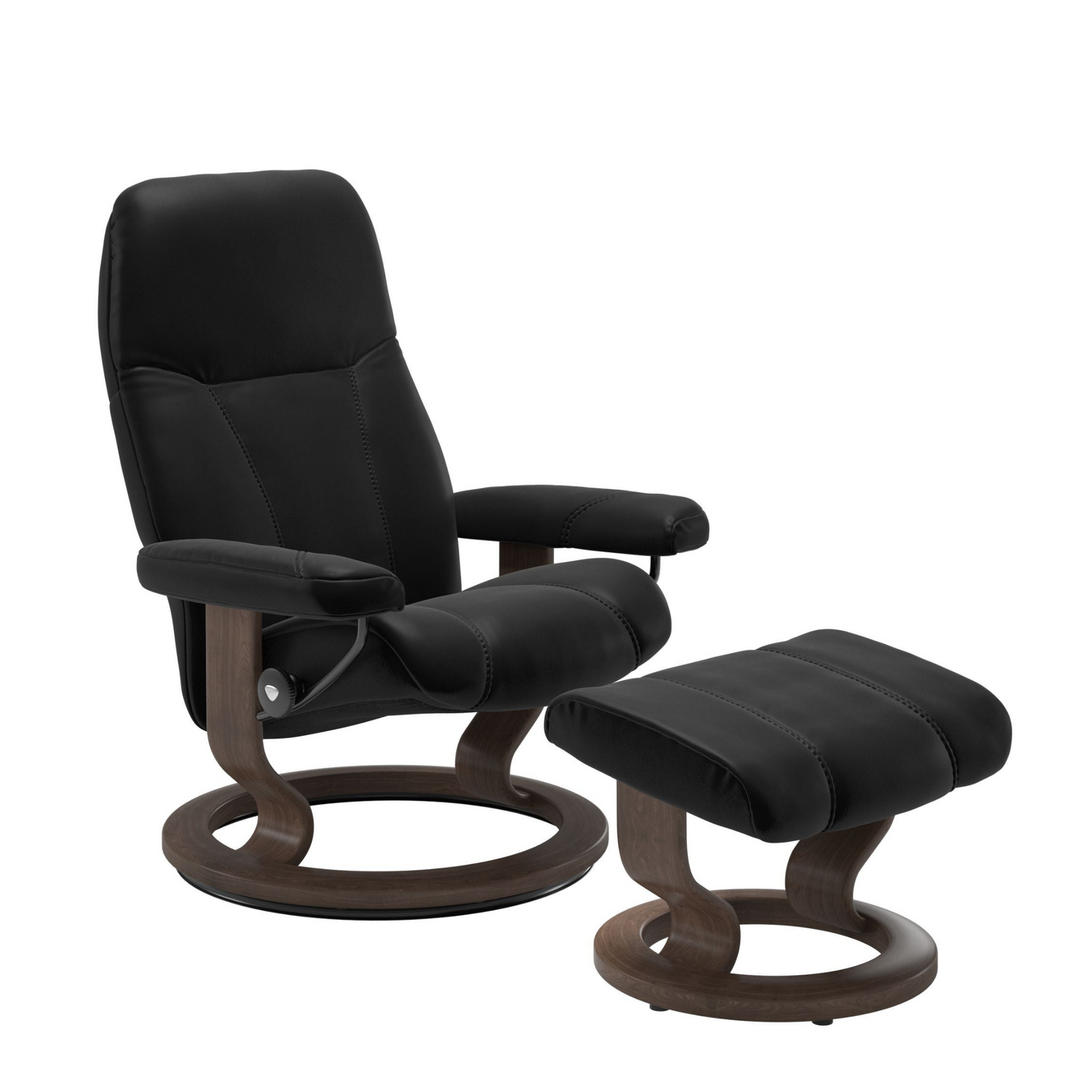 Consul Large Recliner Chair & Stool Classic Base by Stressless