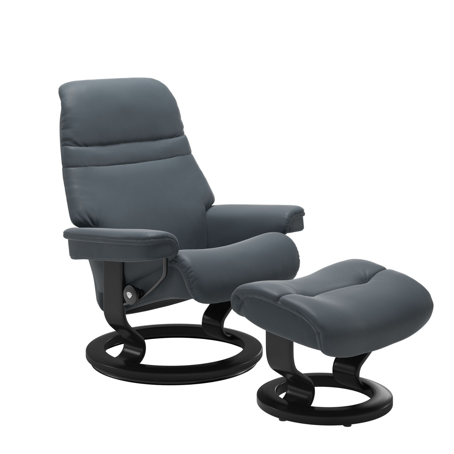 Sunrise Medium Recliner Chair & Stool Classic Base by Stressless