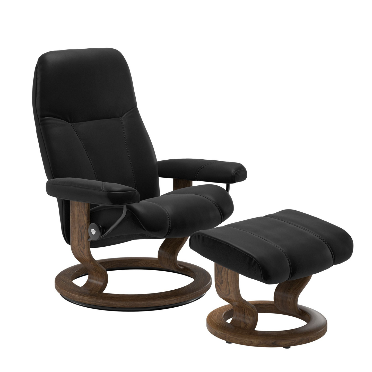 Consul Large Recliner Chair & Stool Classic Base by Stressless