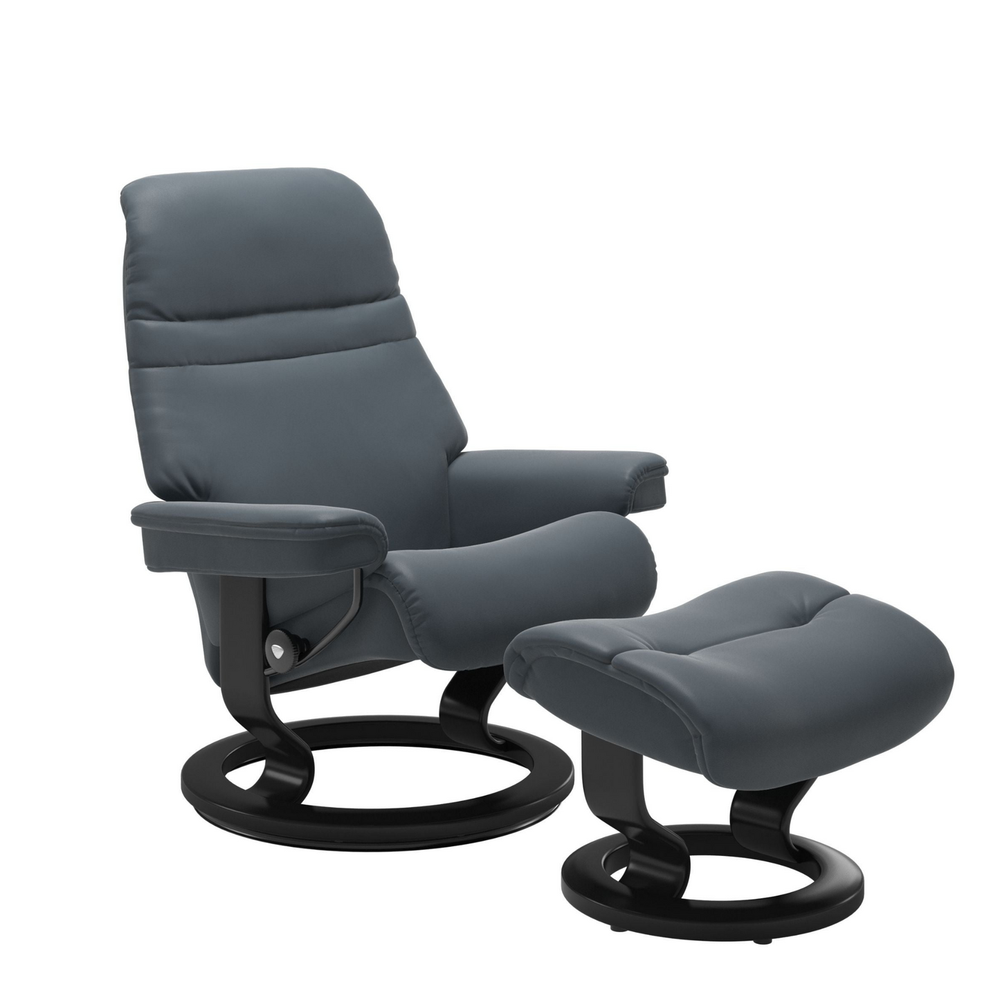 Sunrise Large Recliner Chair & Stool Classic Base by Stressless