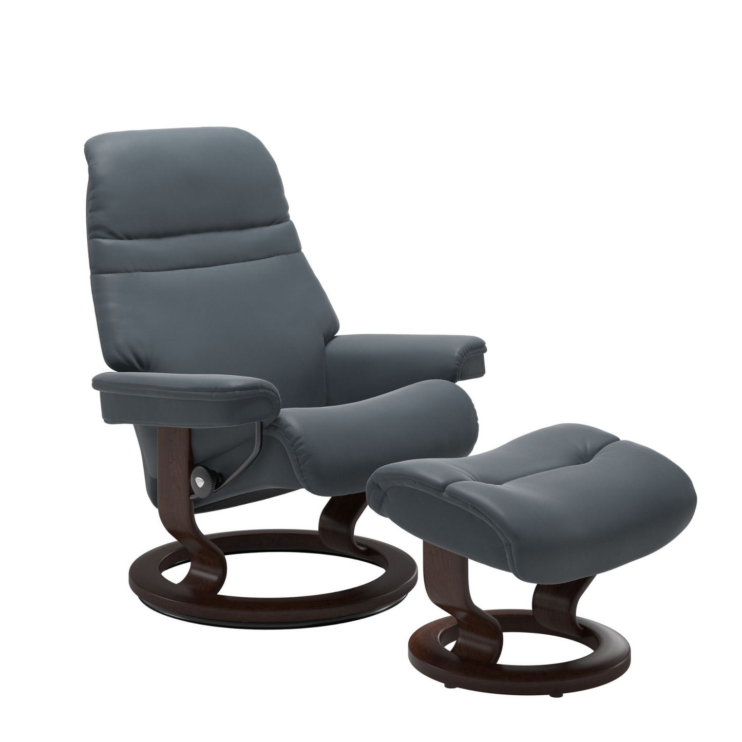 Sunrise Medium Recliner Chair & Stool Classic Base by Stressless