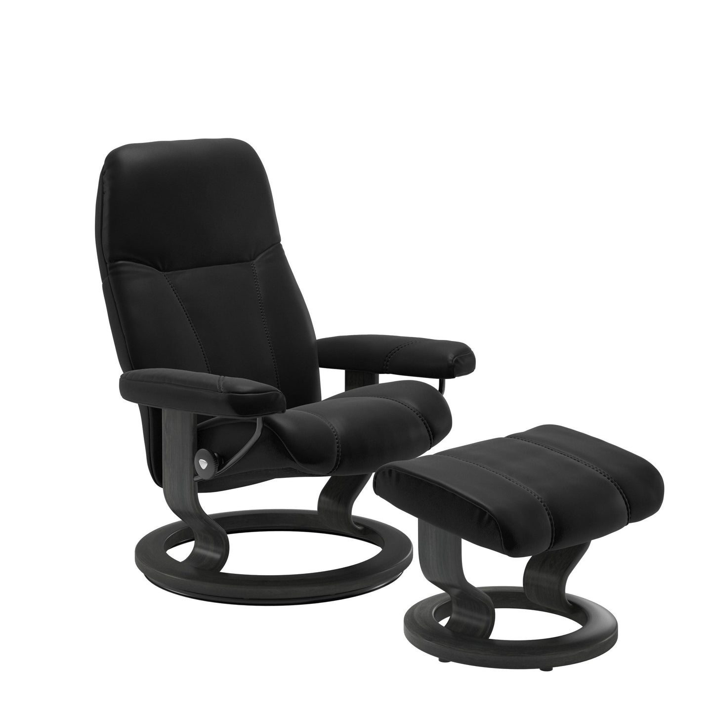 Consul Large Recliner Chair & Stool Classic Base by Stressless
