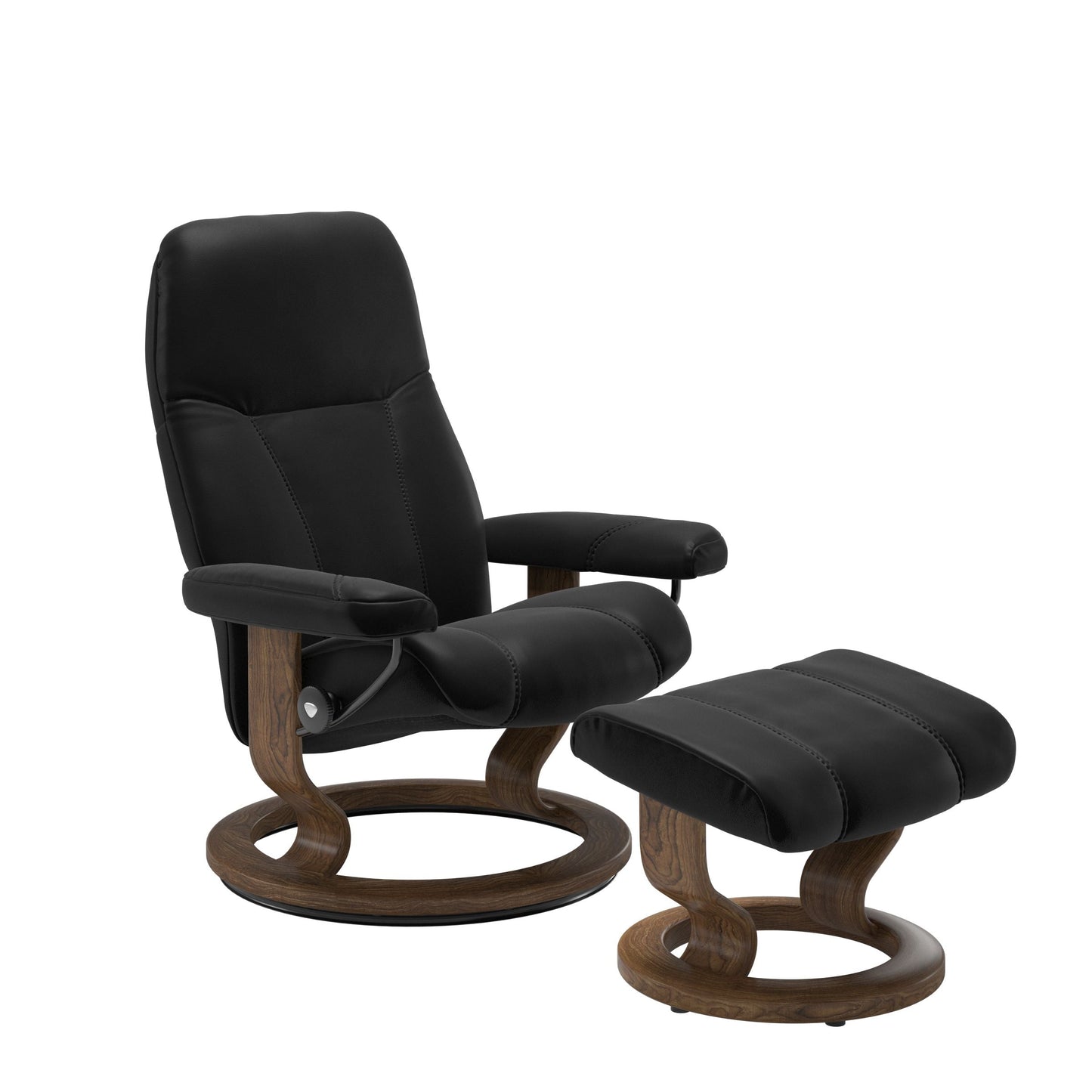 Consul Large Recliner Chair & Stool Classic Base by Stressless