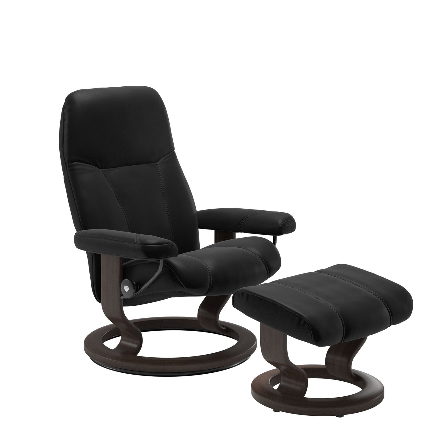 Consul Large Recliner Chair & Stool Classic Base by Stressless