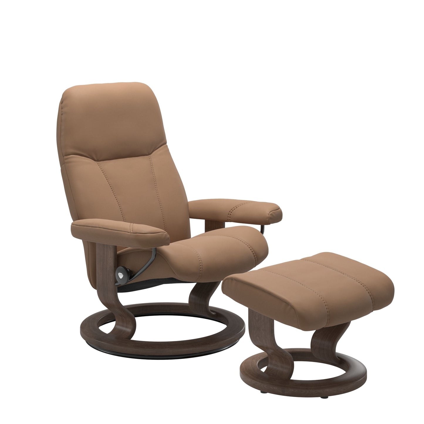 Consul Large Recliner Chair & Stool Classic Base by Stressless