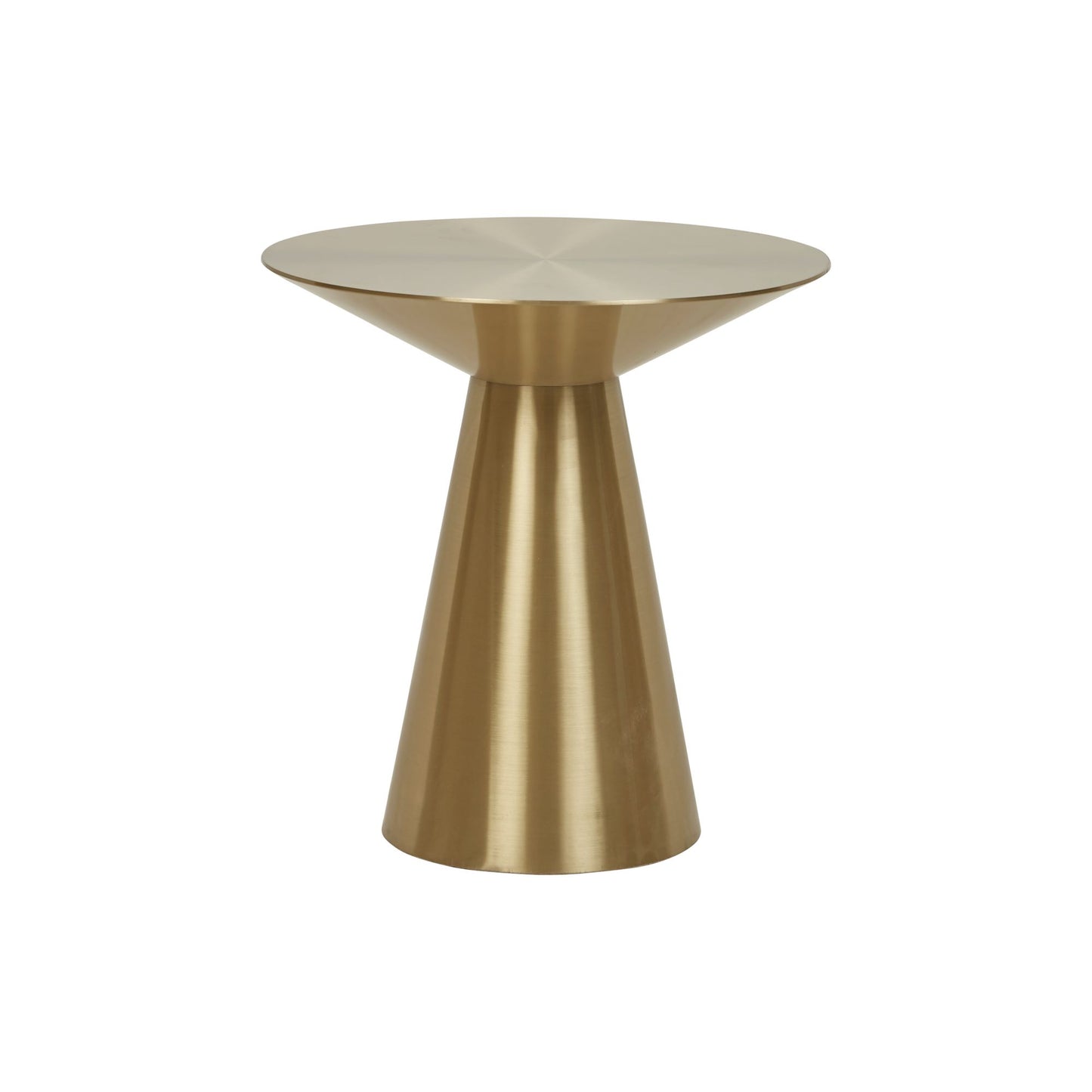 Elle Hourglass Side Table - Brushed Gold by GlobeWest Ex Display