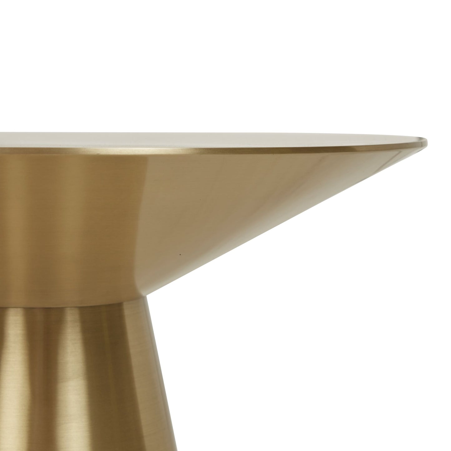 Elle Hourglass Side Table - Brushed Gold by GlobeWest Ex Display
