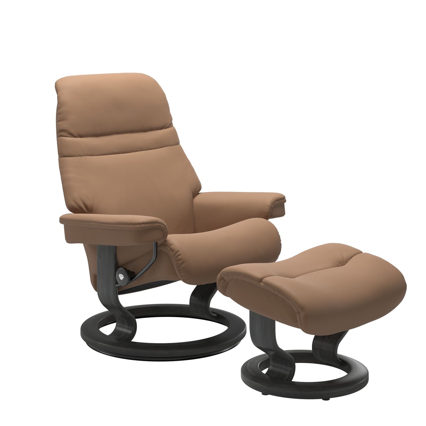 Sunrise Small Recliner Chair & Stool Classic Base by Stressless