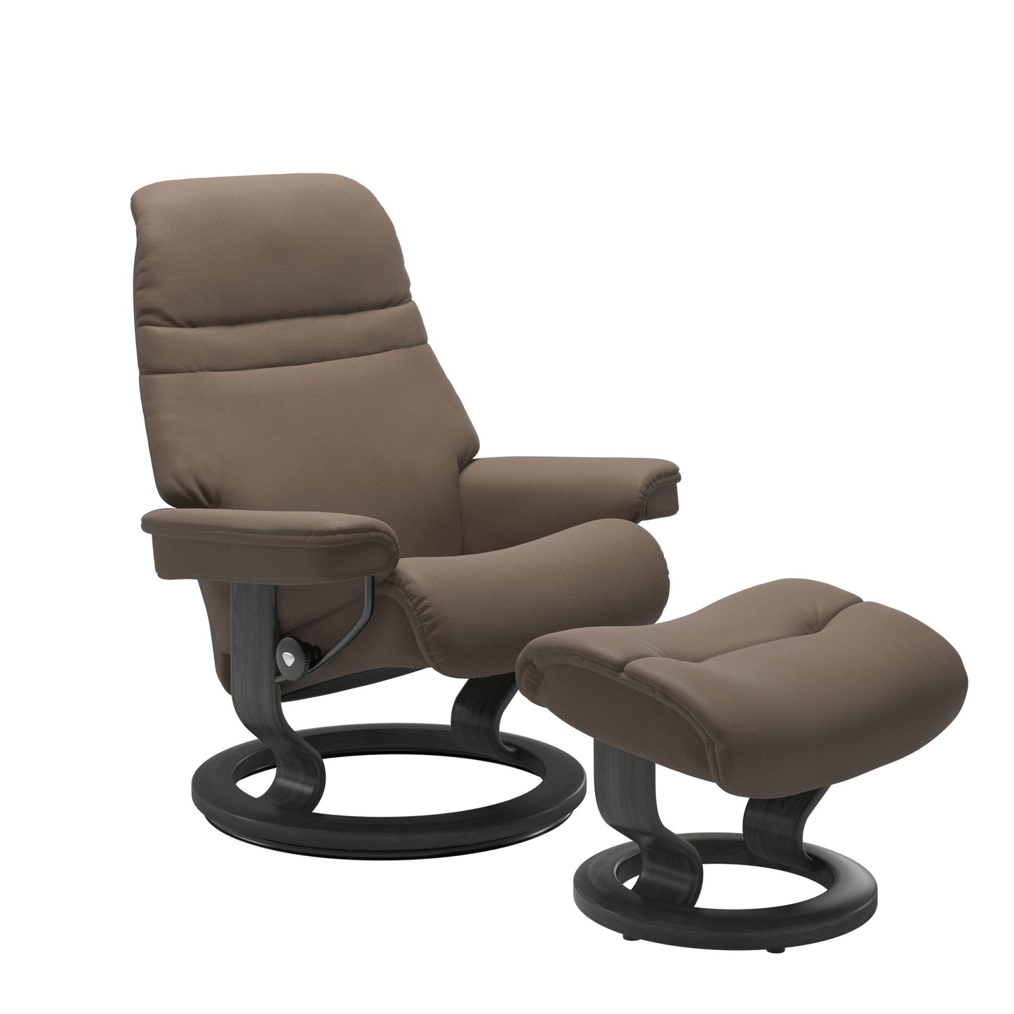 Sunrise Small Recliner Chair & Stool Classic Base by Stressless
