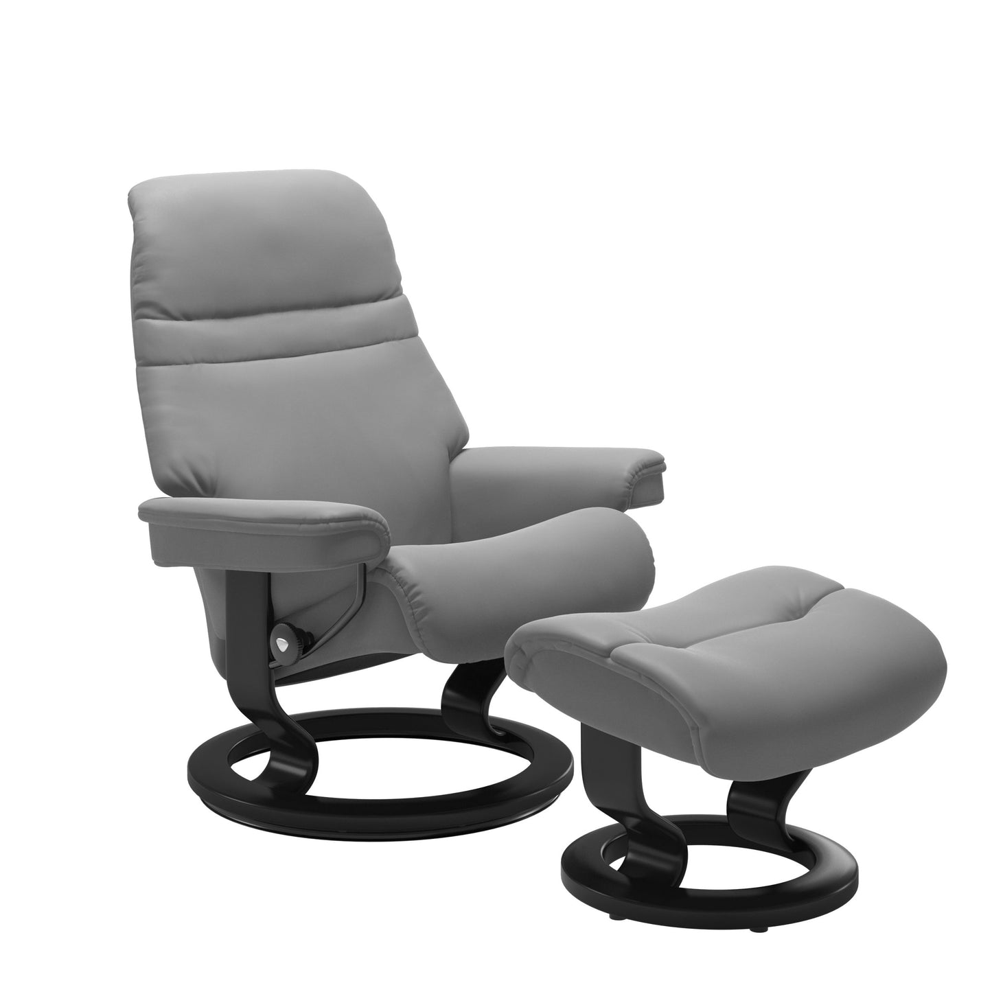 Sunrise Small Recliner Chair & Stool Classic Base by Stressless