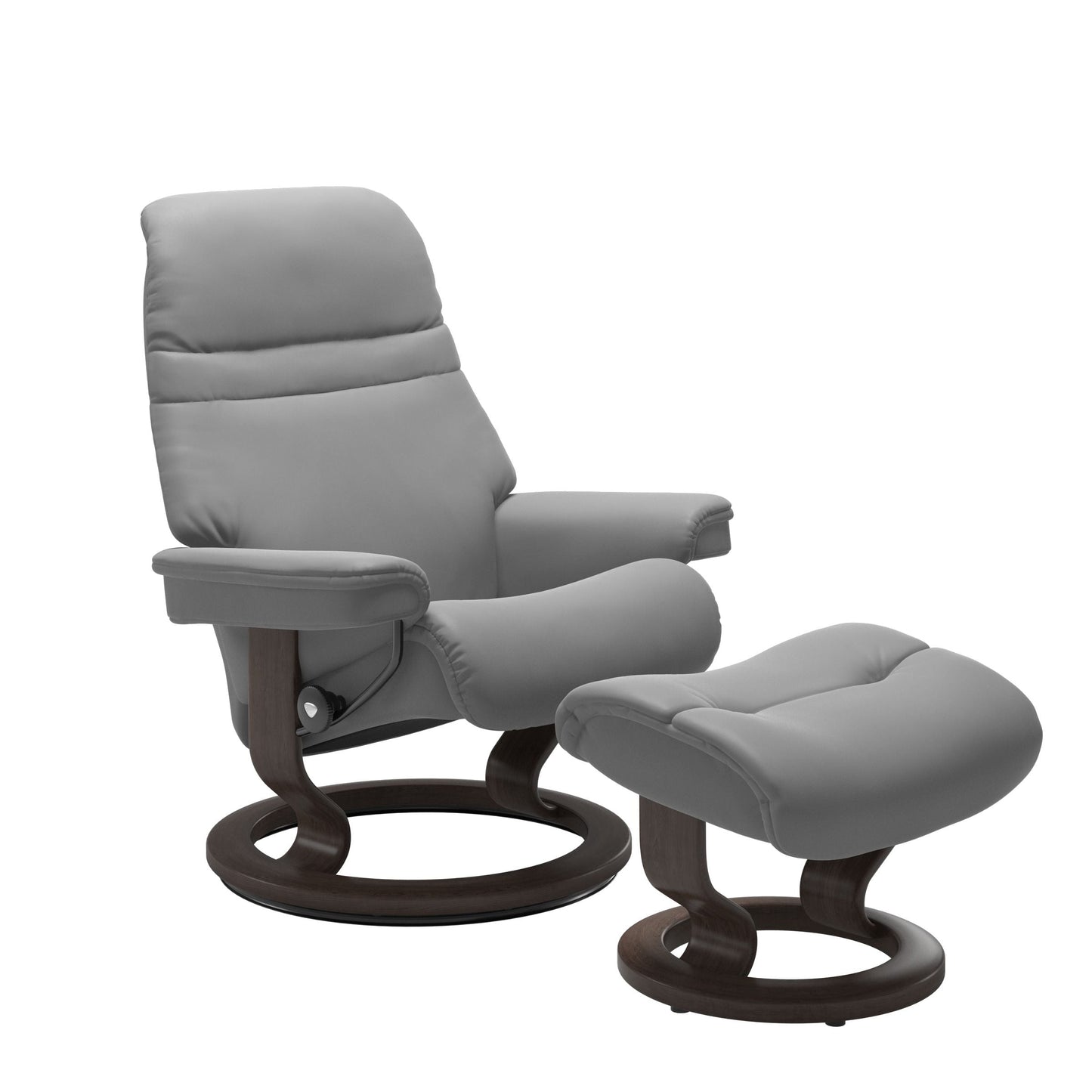 Sunrise Medium Recliner Chair & Stool Classic Base by Stressless
