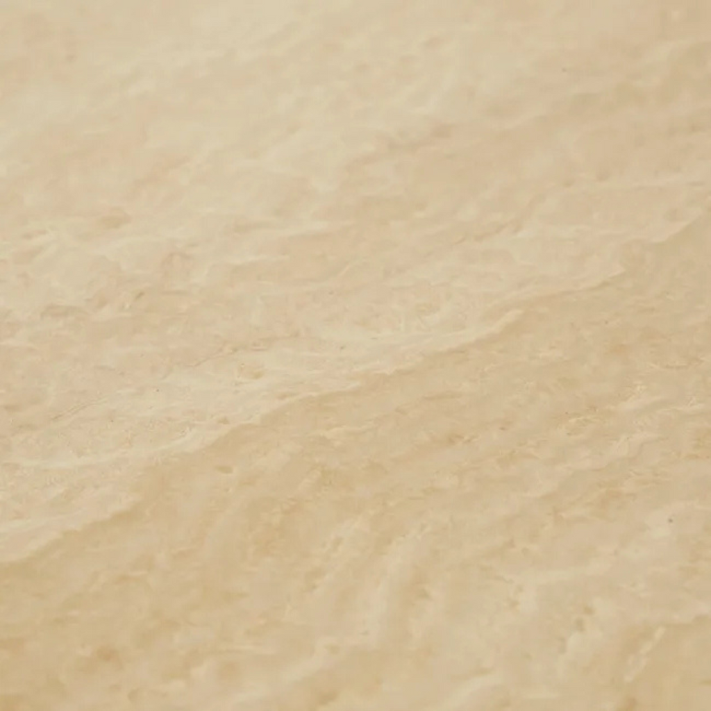 Oberon Crescent Marble Storage Unit - Natural Travertine - Shell by GlobeWest