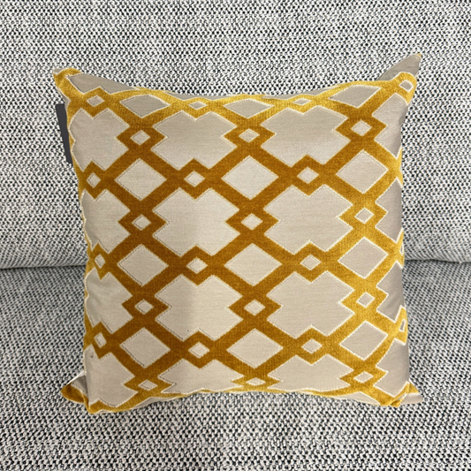 Mustard Diamond Velvet Scatter Cushion