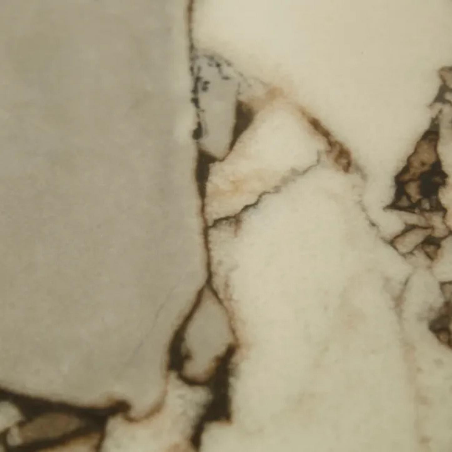 Oberon Crescent Marble Buffet - Matt Ocean Marble - Smoked Ash by GlobeWest