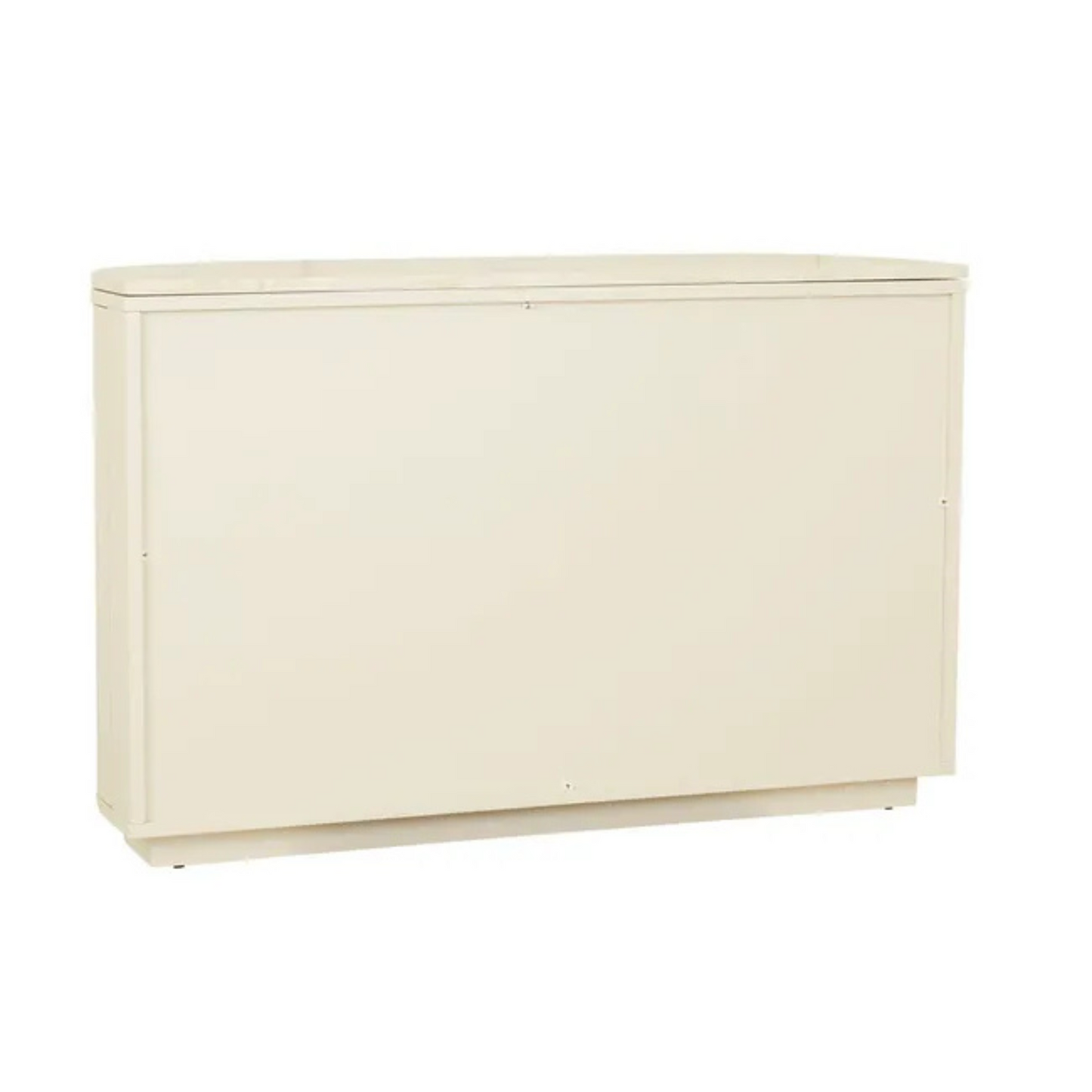 Oberon Crescent Marble Storage Unit - Natural Travertine - Shell by GlobeWest