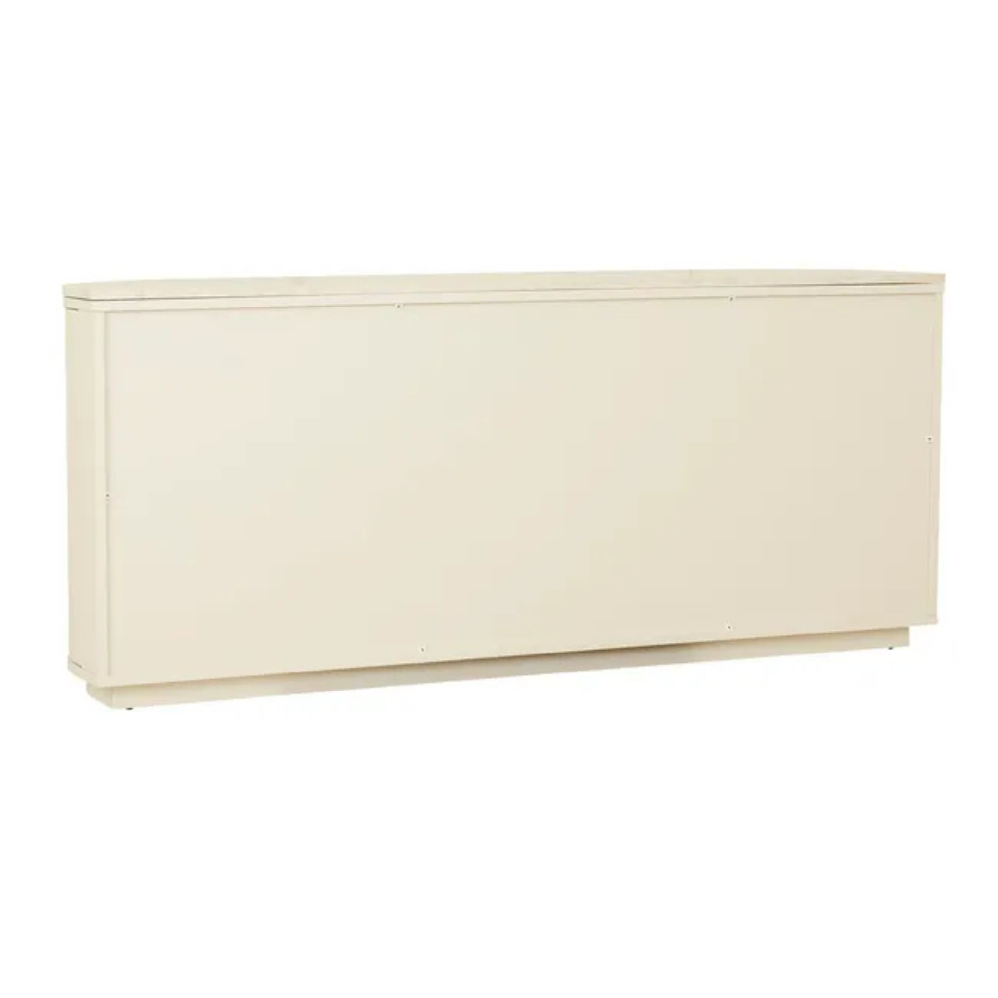 Oberon Crescent Marble Buffet - Natural Travertine - Shell by GlobeWest