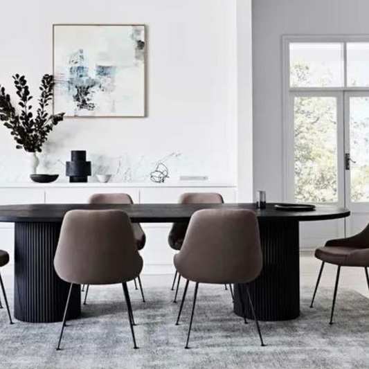 Benjamin Ripple Oval Dining Table by GlobeWest