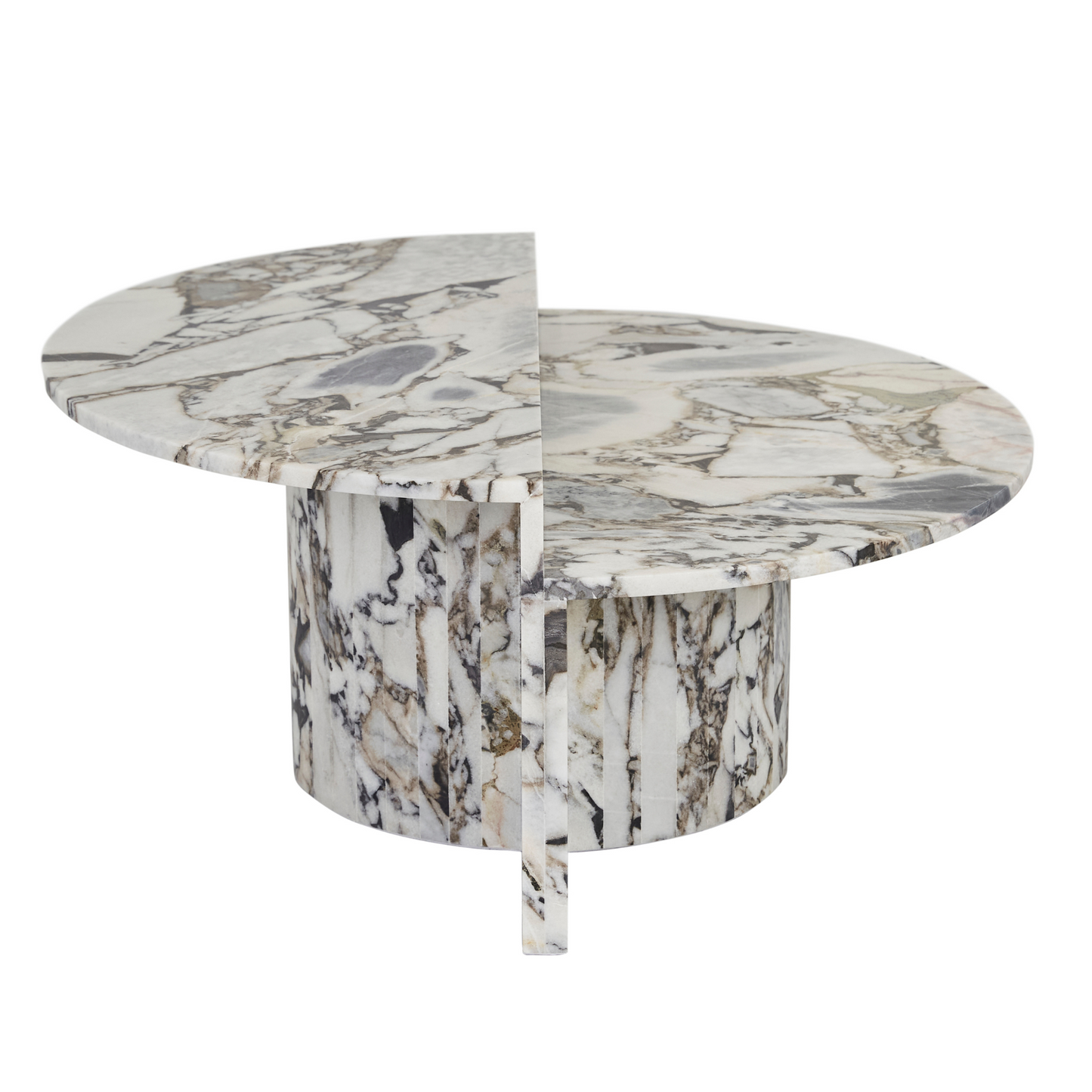 Elle Lune Coffee Table - Natural Ocean Marble - by Globewest