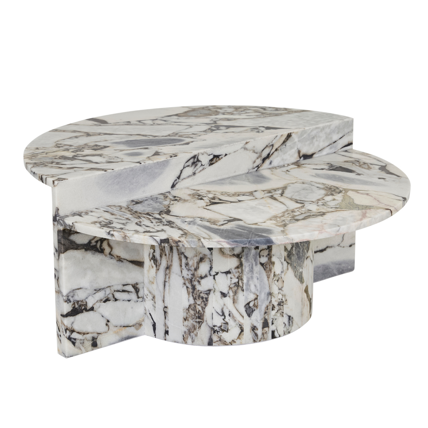 Elle Lune Coffee Table - Natural Ocean Marble - by Globewest