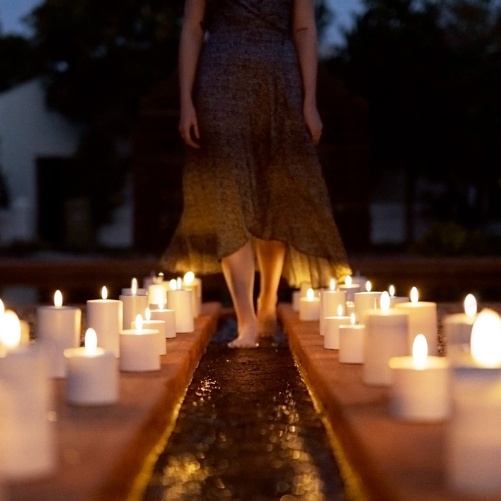 LED Pillar Candles Ivory