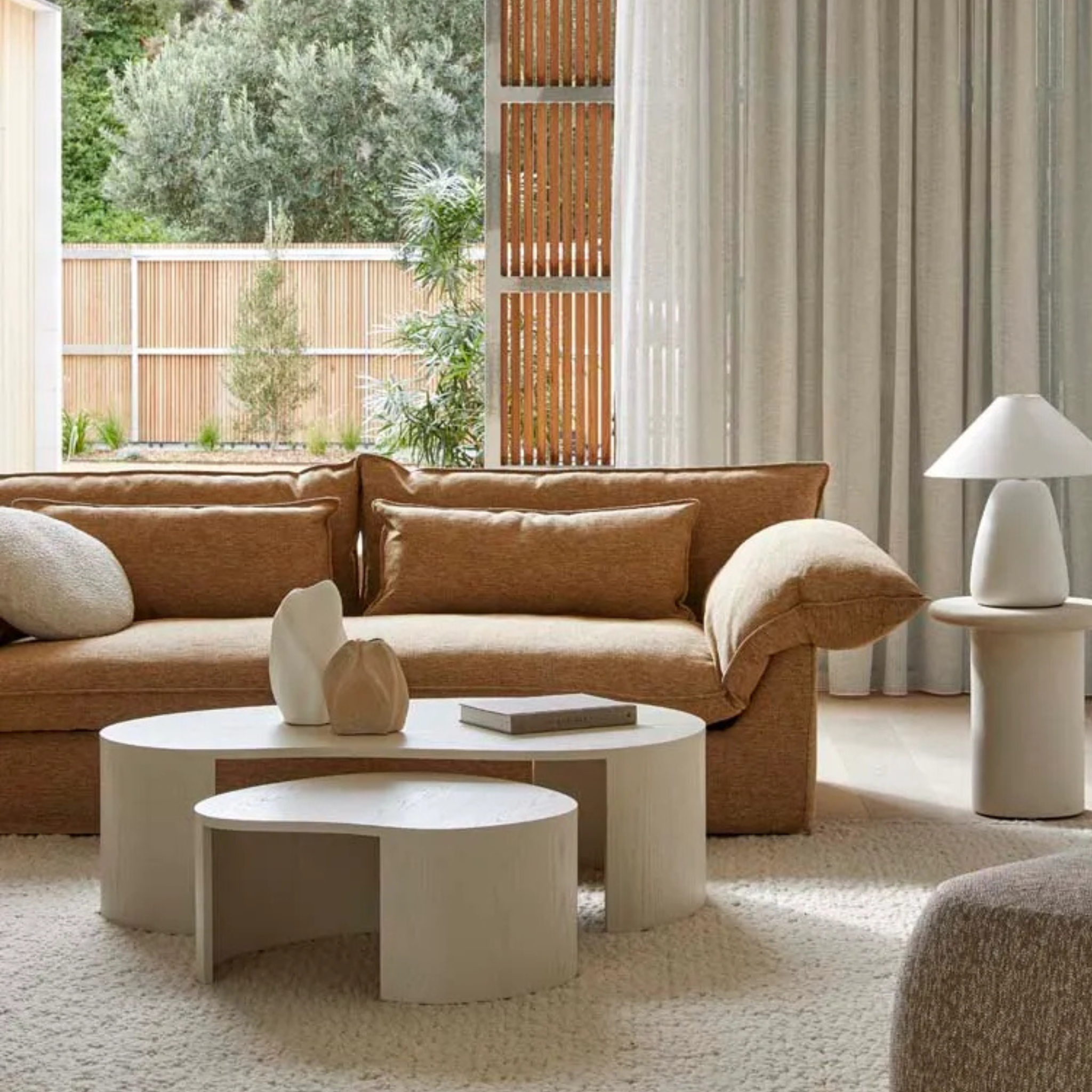 Oberon Curve Nest Coffee Table by Globewest