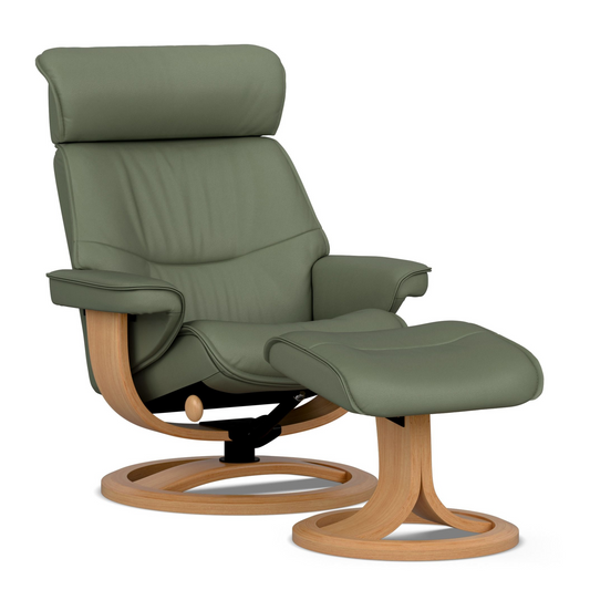 Nordic 93 Recliner Chair with Ottoman by IMG