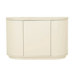 Oberon Crescent Marble Storage Unit - Natural Travertine - Shell by GlobeWest