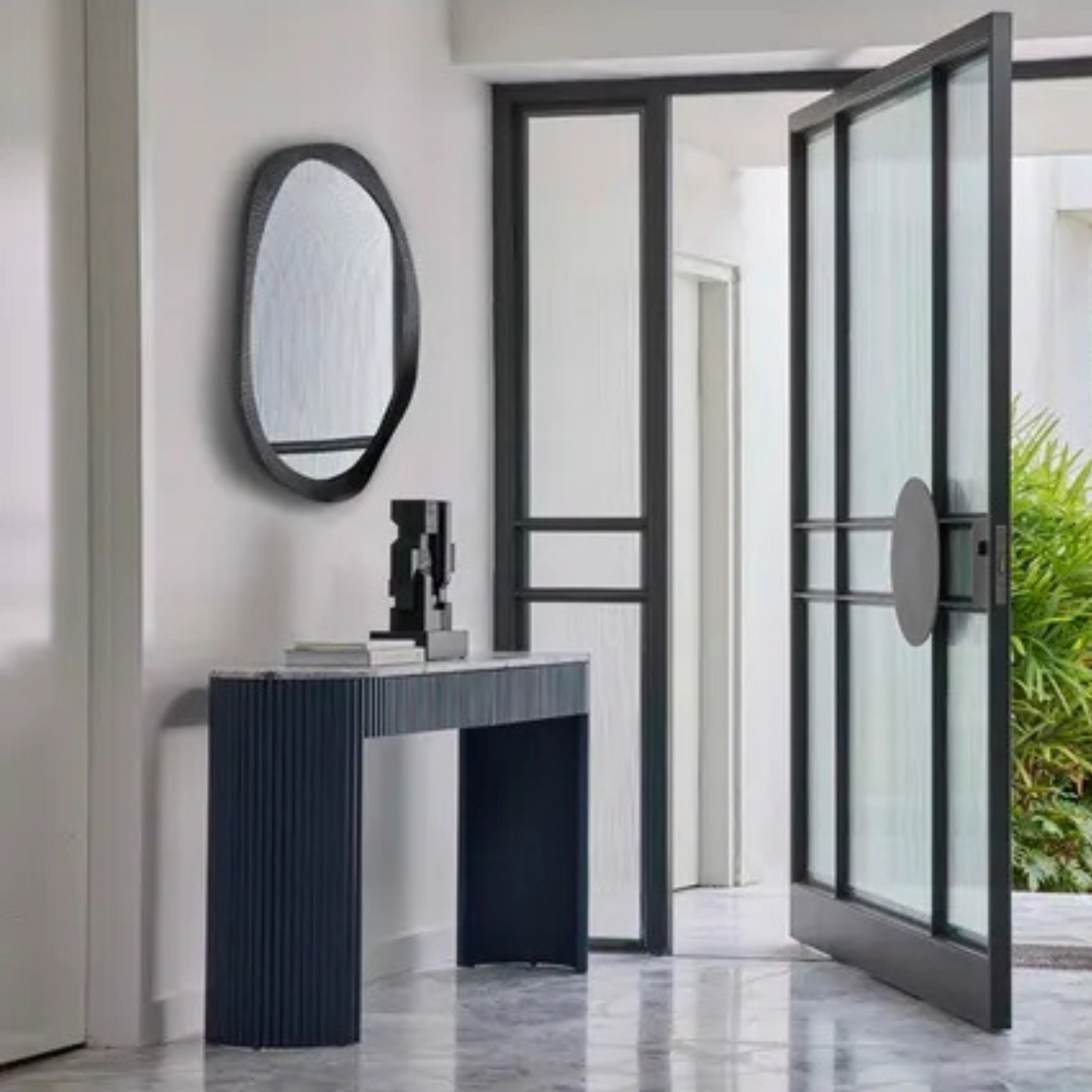 Benjamin Ripple Grand Marble Console by Globewest